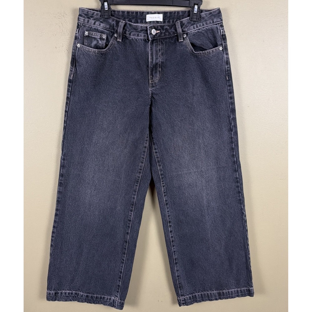Pacsun Casey Low Rise Baggy Jeans Black Size 29 S Wide leg Women's